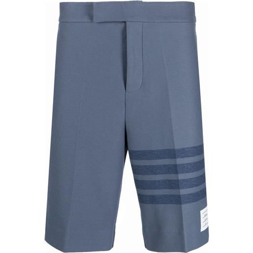 Thom Browne shorts con dettaglio a 4 righe - blu