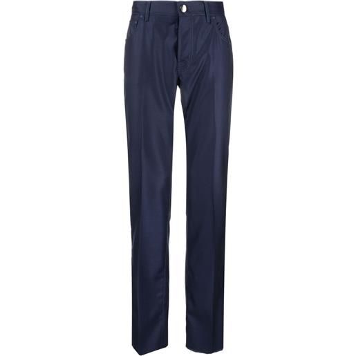 Corneliani pantaloni con ricamo - blu