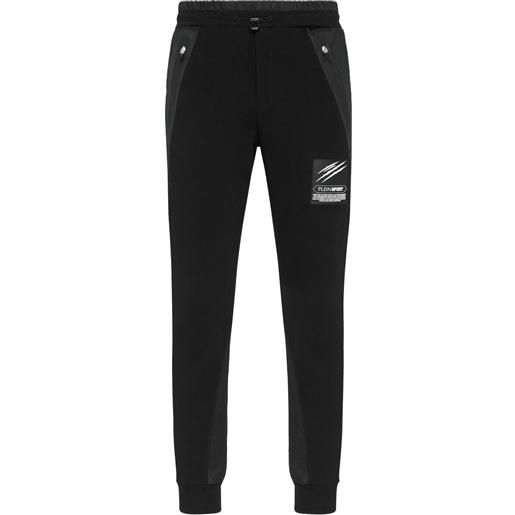 Plein Sport pantaloni sportivi con applicazione - nero