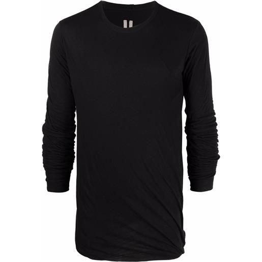 Rick Owens t-shirt con arricciatura - nero