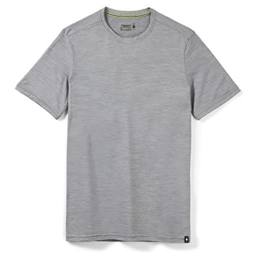 Smartwool maglietta a maniche corte da uomo slim fit maglie termiche, grigio chiaro, s