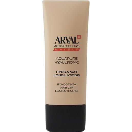 Arval aquapure hyaluronic - hydra mat long lasting - fondotinta anti-età lunga tenuta 01 - porcellana