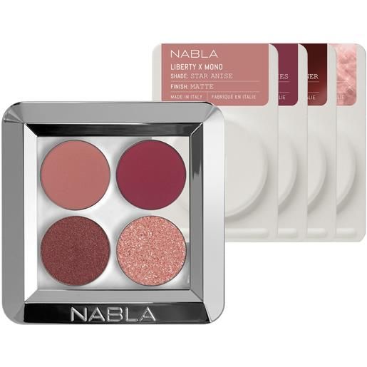 Nabla liberty x quad kit 7.19g palette occhi, ombretto compatto gentle gaze
