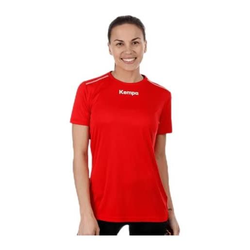 Kempa fansport24 poly shirt, polo donna, colore: rosso, s