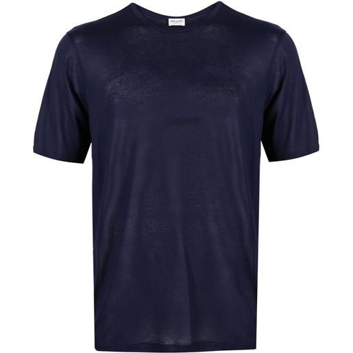 Saint Laurent t-shirt girocollo - blu