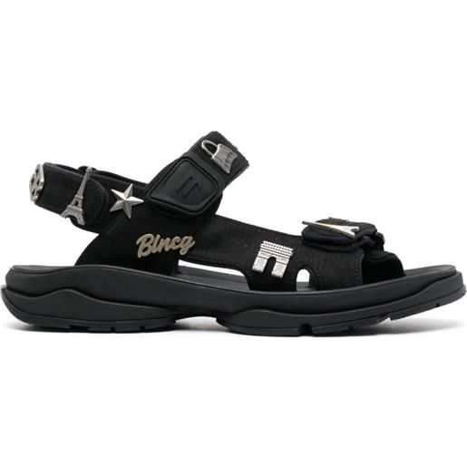 Balenciaga sandali tourist con strappo - nero