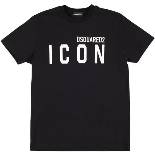 DSQUARED2 t-shirt in jersey di cotone con stampa