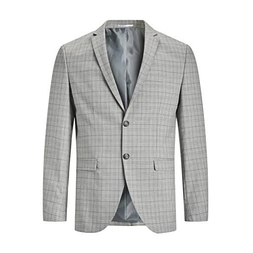 JACK & JONES jprsolaris check blazer sn giacca, white pepper/checks: super slim fit, 46 uomo
