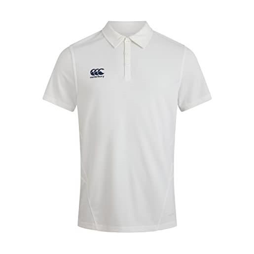 Canterbury adult mens' cricket whites shirt, polo uomo, cream polo, m