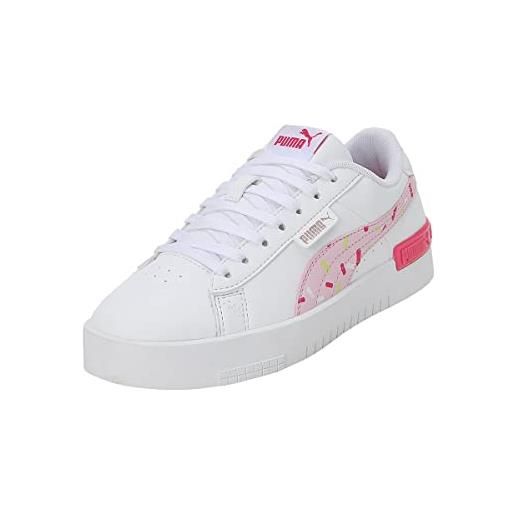 PUMA girls' fashion shoes jada crush jr trainers & sneakers, PUMA white-pearl pink-glowing pink-rose gold, 37