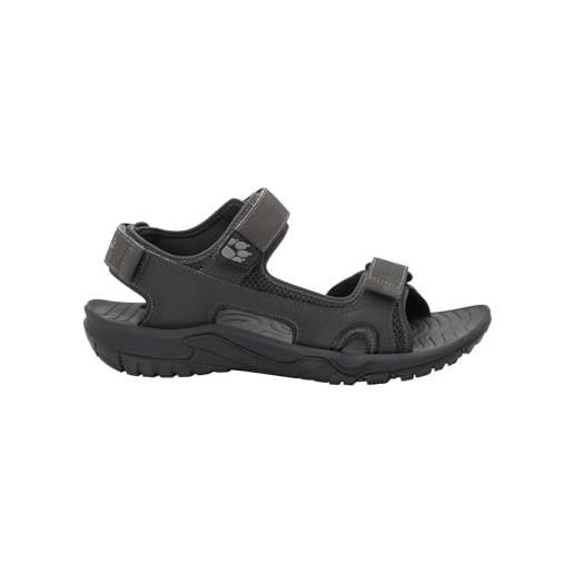 Jack Wolfskin lakewood cruise sandal m, arrampicata uomo, nero (phantom 6350), 44.5 eu