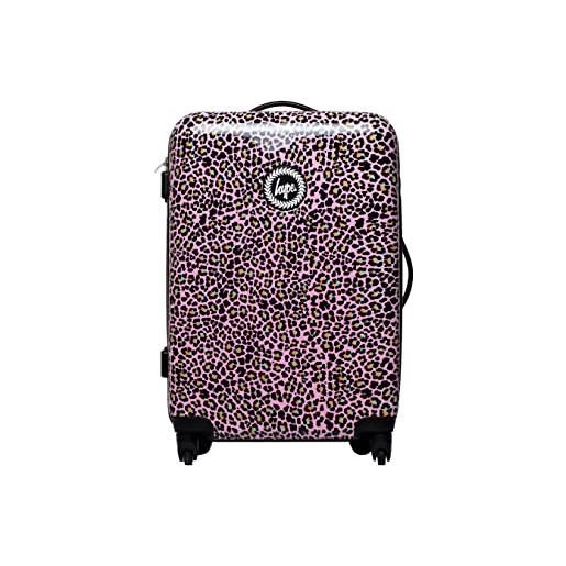 hype disco leopard valigia grande, leopardo discoteca rosa medio, m, casual