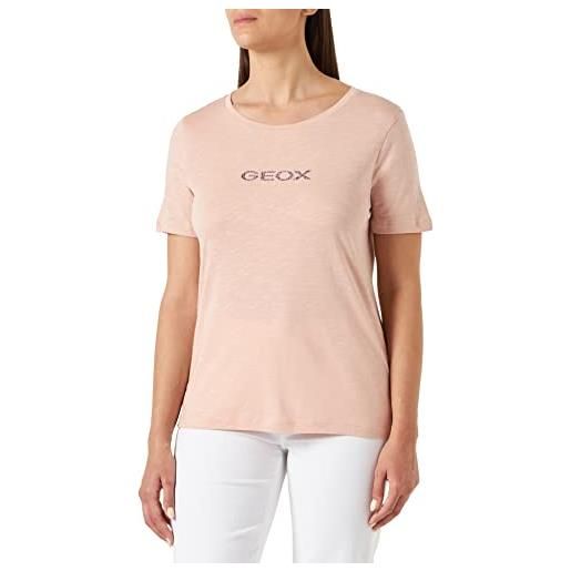 Geox maglietta w t-shirt, bianco pesca, l donna