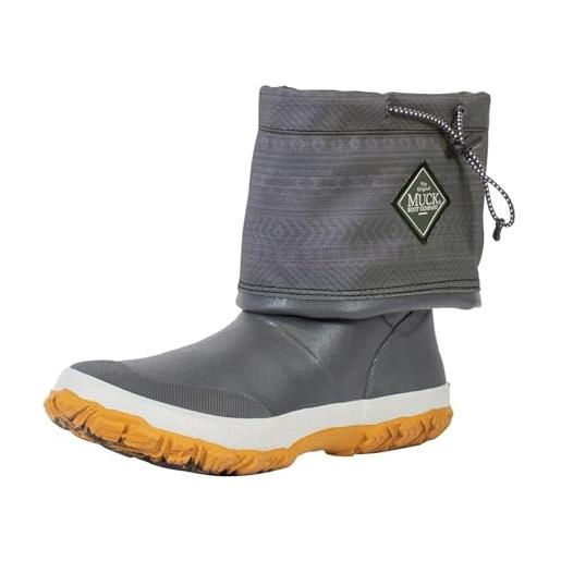 Muck Boots forager tall, stivali in gomma unisex-adulto, dark grey/print, 41 2/3 eu