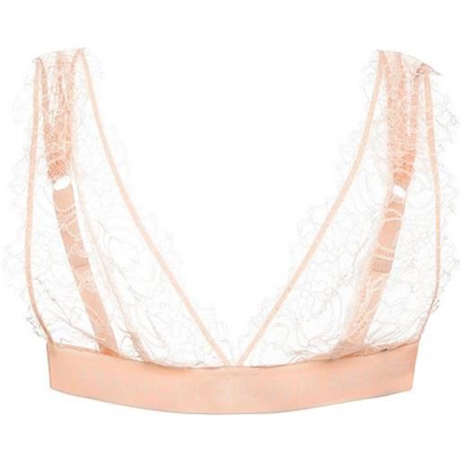 Elisabetta franchi bralette in pizzo chantilly colore carne