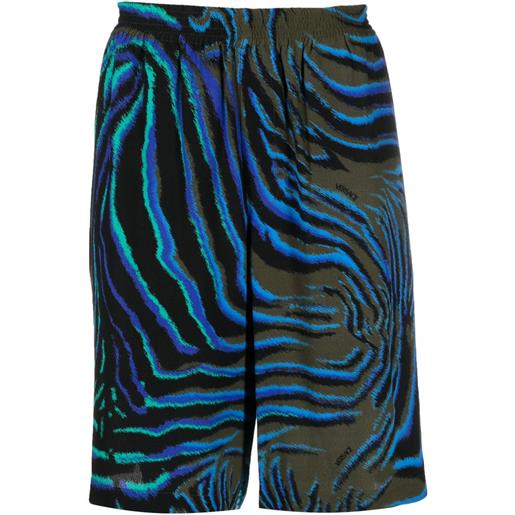 Versace shorts con vita elasticizzata - blu
