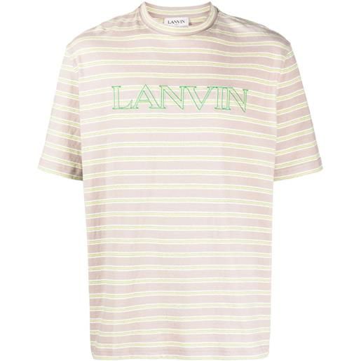 Lanvin t-shirt con ricamo - marrone