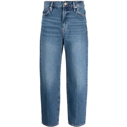 FRAME jeans crop a vita alta - blu