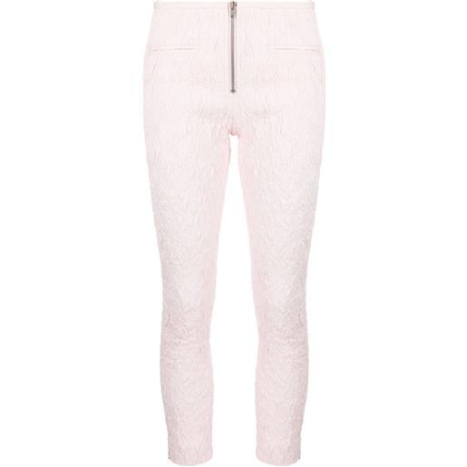 ISABEL MARANT pantaloni crop con effetto stropicciato - rosa