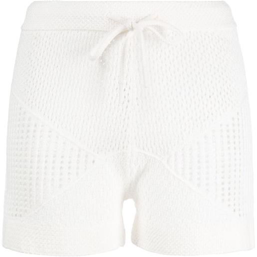 ZIMMERMANN shorts raie - bianco