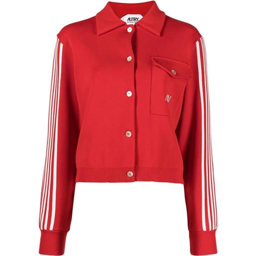 Autry giacca-camicia a righe - rosso