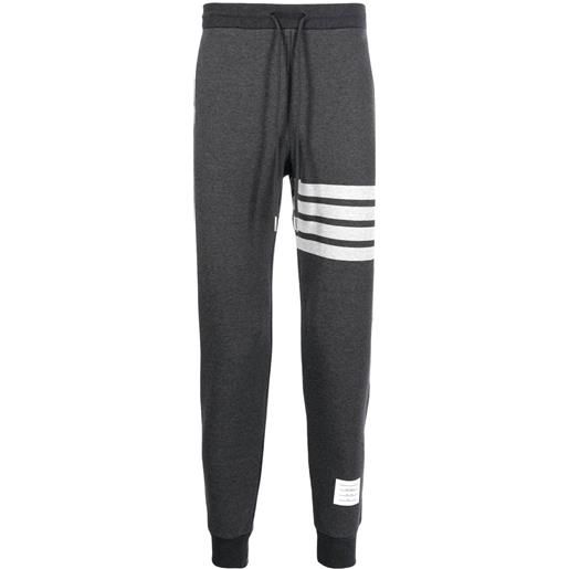Thom Browne pantaloni sportivi con dettaglio a 4 righe - grigio
