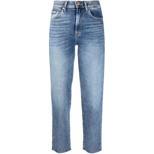 7 For All Mankind jeans dritti a vita alta - blu