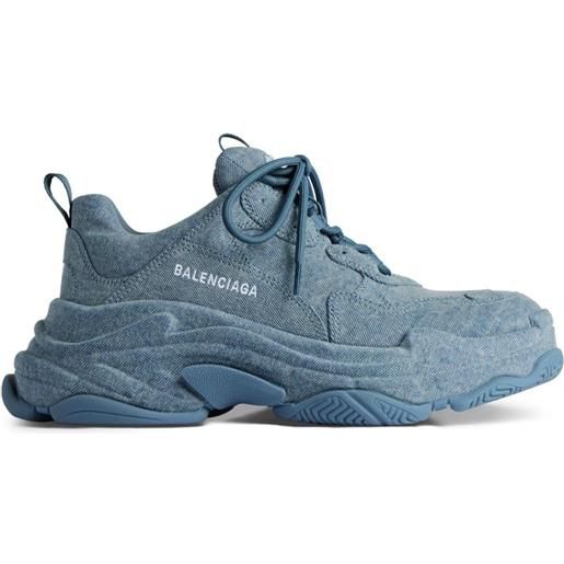 Balenciaga sneakers triple s denim - blu