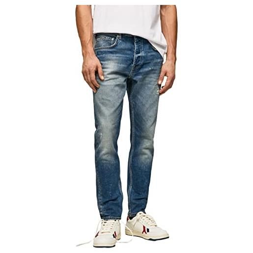 Pepe Jeans callen aged, jeans uomo, blu (denim), 34w / 30l