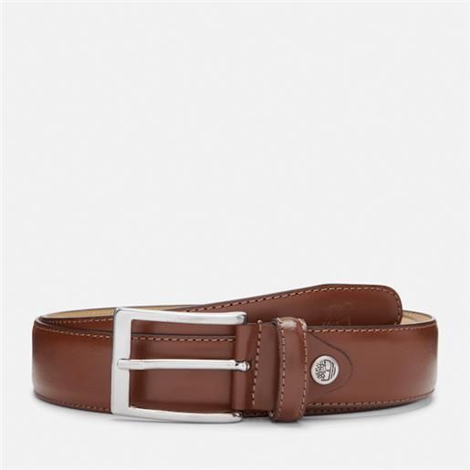 Timberland - cintura regolabile in pelle birch point da uomo in marrone, uomo, marrone, taglia: l
