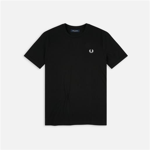 Fred Perry ringer t-shirt black uomo