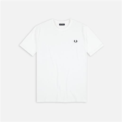 Fred Perry ringer t-shirt white uomo