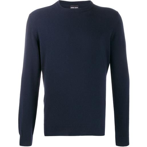 Giorgio Armani maglione a girocollo - blu