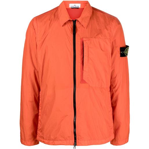 Stone Island giacca leggera con applicazione compass - arancione