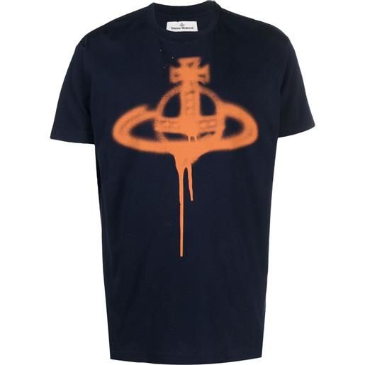 Vivienne Westwood t-shirt con stampa orb - blu
