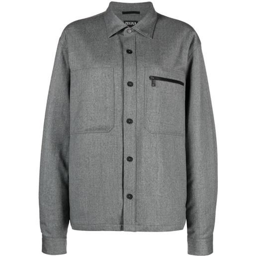 Zegna camicia techmerino™ - grigio