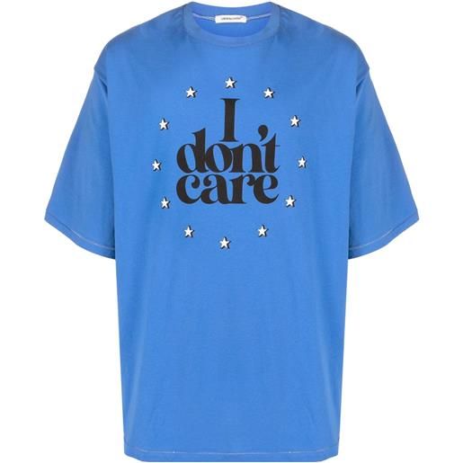 Undercover t-shirt i don't care con stampa - blu
