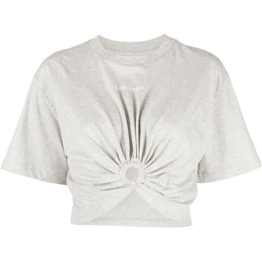 Palm Angels t-shirt mel con cut-out - grigio