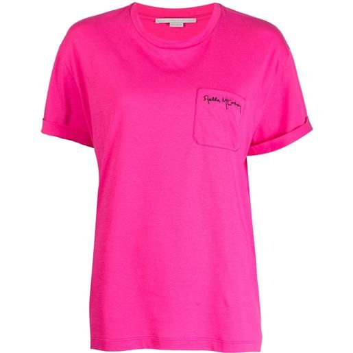 Stella McCartney t-shirt con ricamo - rosa