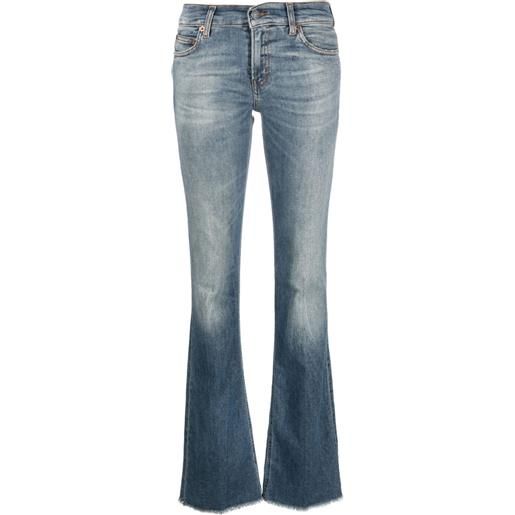 Haikure jeans svasati con effetto candeggio - blu