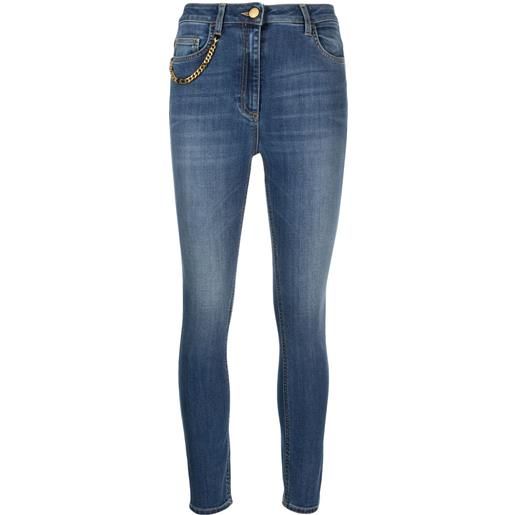 Elisabetta Franchi jeans skinny a vita media - blu