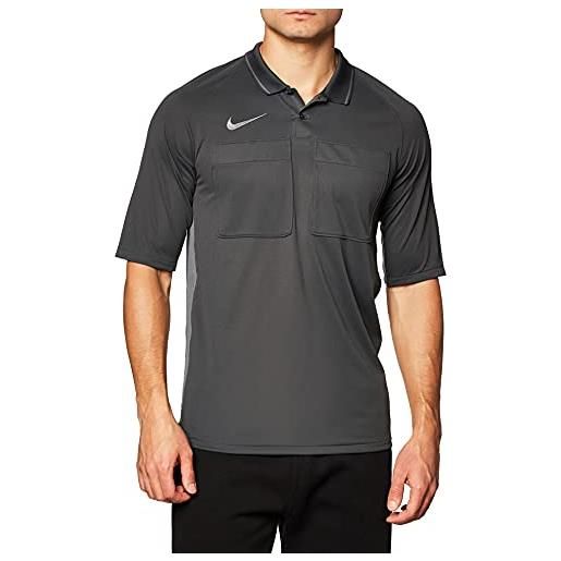 Nike dry referee, maglia da arbitro maniche corte unisex-adulto, antracite/grigio scuro/grigio scuro, l