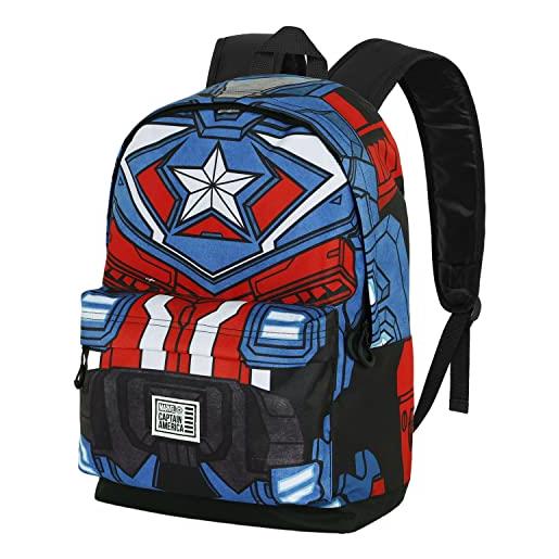 Marvel captain america tekk costume-zaino hs fan 2.0, blu, 30 x 41 cm, capacità 22 l