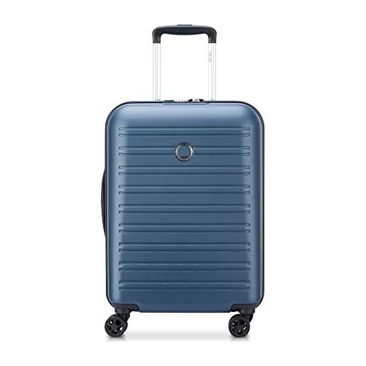 DELSEY PARIS - segur 2.0 -bagaglio a mano rigido sottile - 55 x 40 x 20 cm - 35 litri - blu