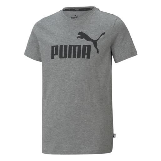 PUMA pumhb|#puma ess logo tee b maglietta, bambino, medium gray heather, 104