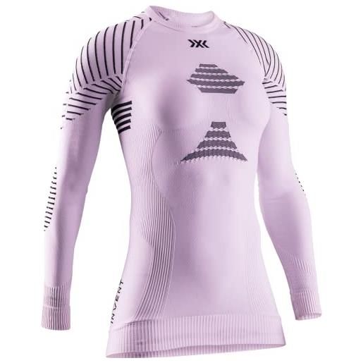 X-Bionic invent 4.0 maglia termica manica lunga a compressione donna running, sci, ciclismo, fitness e sport invernali, lilla xl