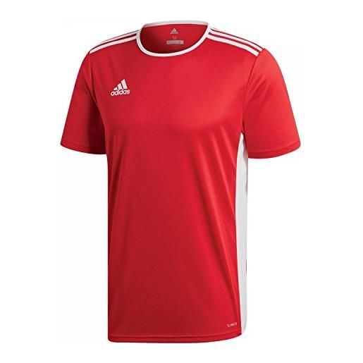 Adidas entrada 18, maglietta uomo, rosso (power red/white), 2xl