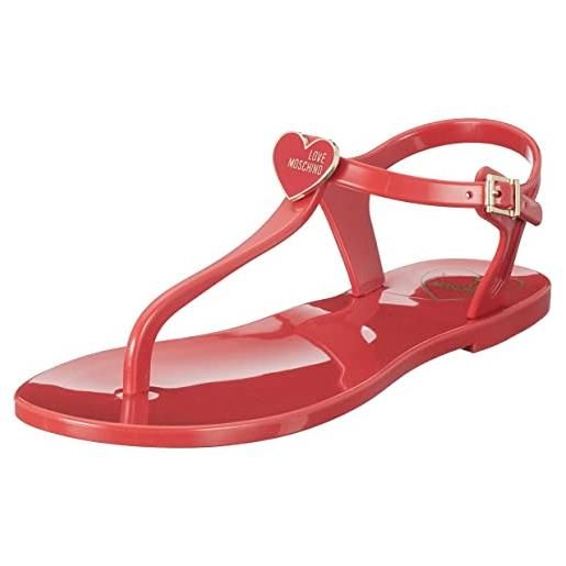 Love Moschino ja16011g1gi37, sandali, donna, rosso, 41 eu