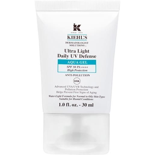 Kiehl's cura del viso trattamento viso dermatologico ultra light daily uv defense aqua gel