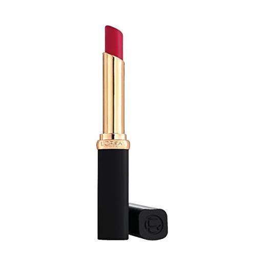 L'Oréal Paris rossetto color riche intense volume matte, effetto volumizzante ed idratante, finish matte, fino 16h di tenuta, tonalità: 187 fushia libre